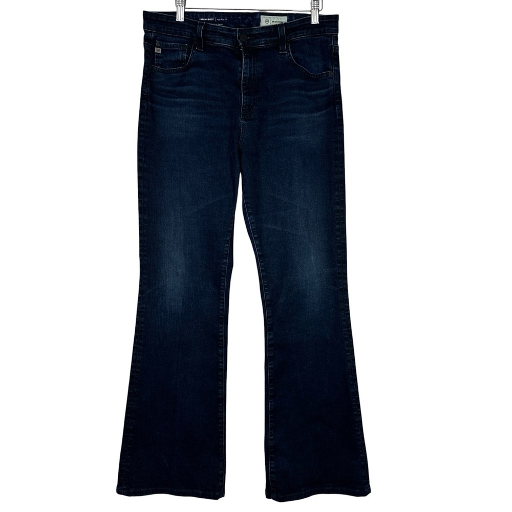 AG Farrah Boot Jeans Womens 32x32 High Rise Dark‎ Wash Stretch Blue Denim